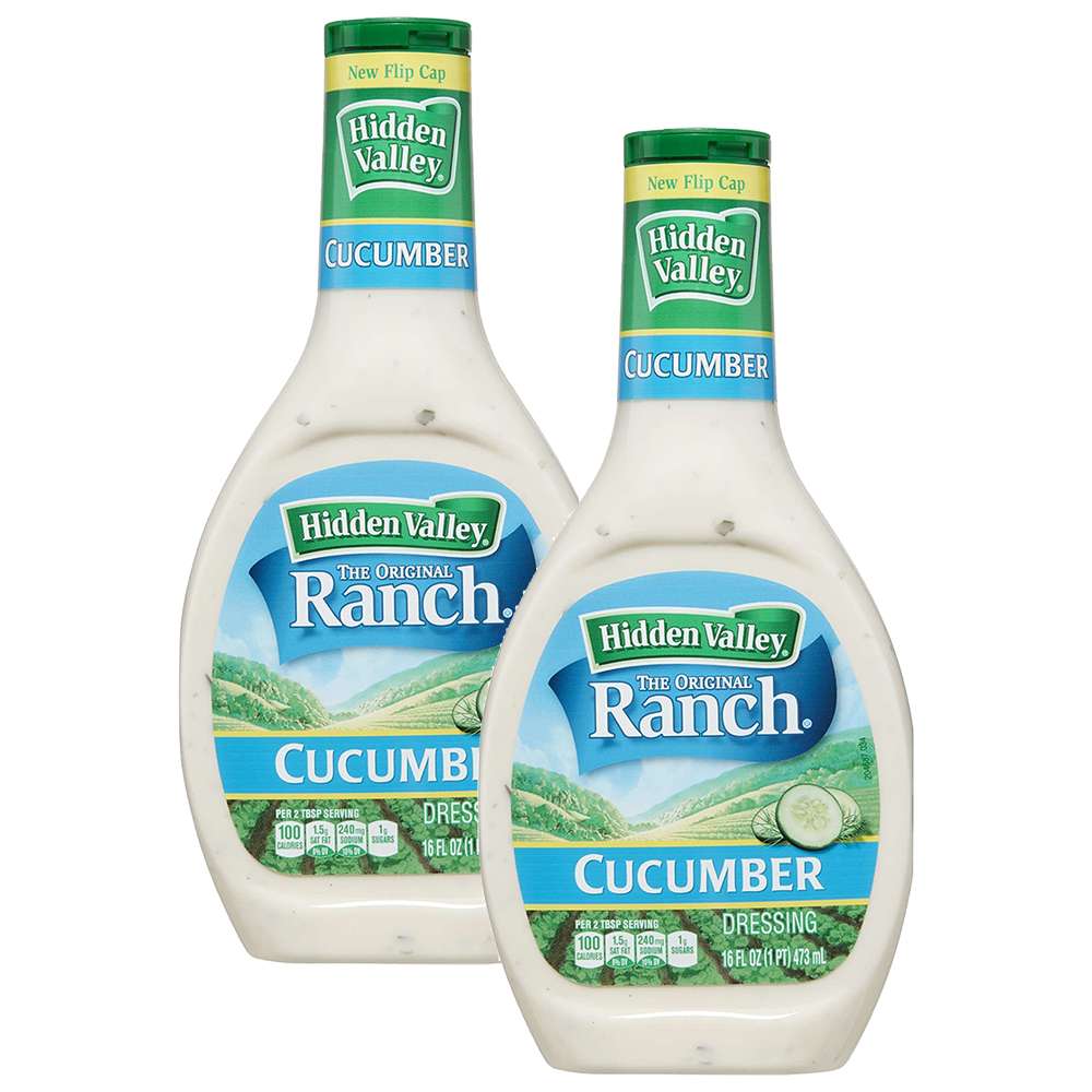 (2 Pack) Hidden Valley Cucumber Ranch Salad Dressing ...