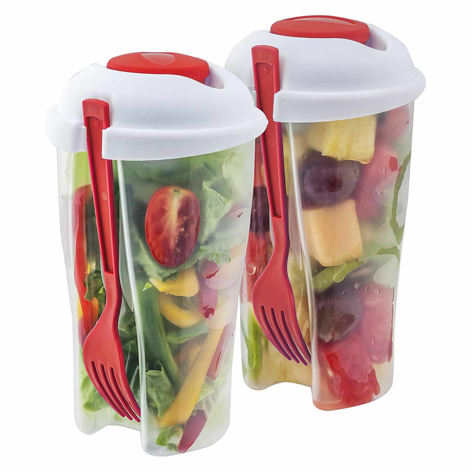 2 Pack Portable Healthy Food Salad Storage On