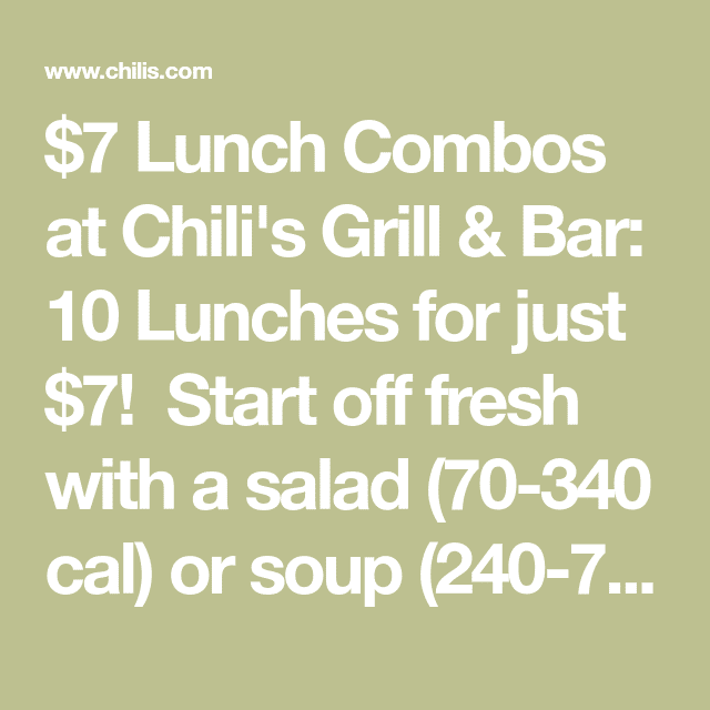 $7 Lunch Combos at Chili