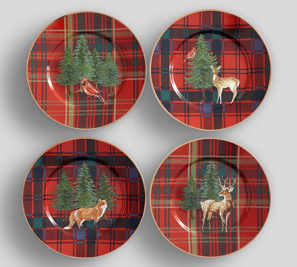 Aspen Plaid Salad Plate, Set of 4 (With images)