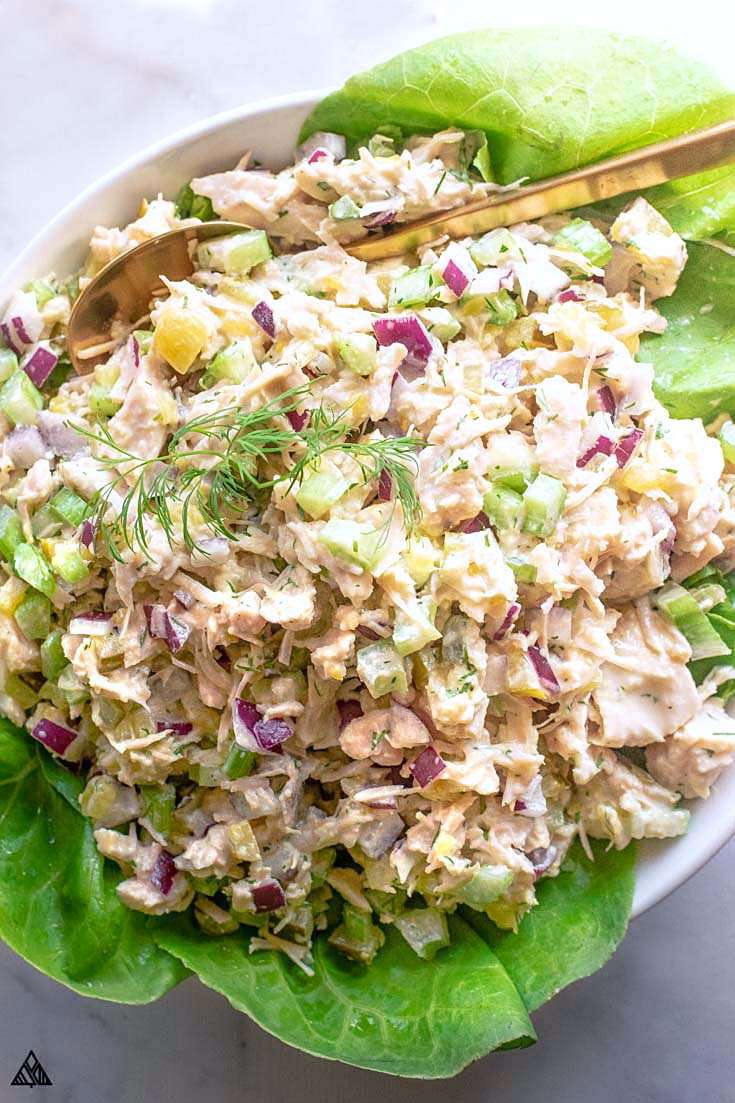 BEST Canned Chicken Salad Recipe, With Dill Pickles + Red ...