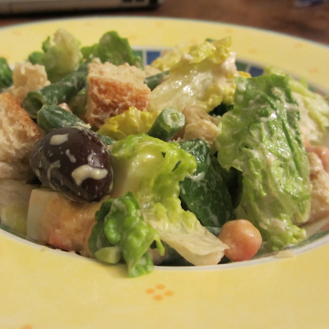 Caesar Salad with Healthy, Low Fat, Egg free dressing