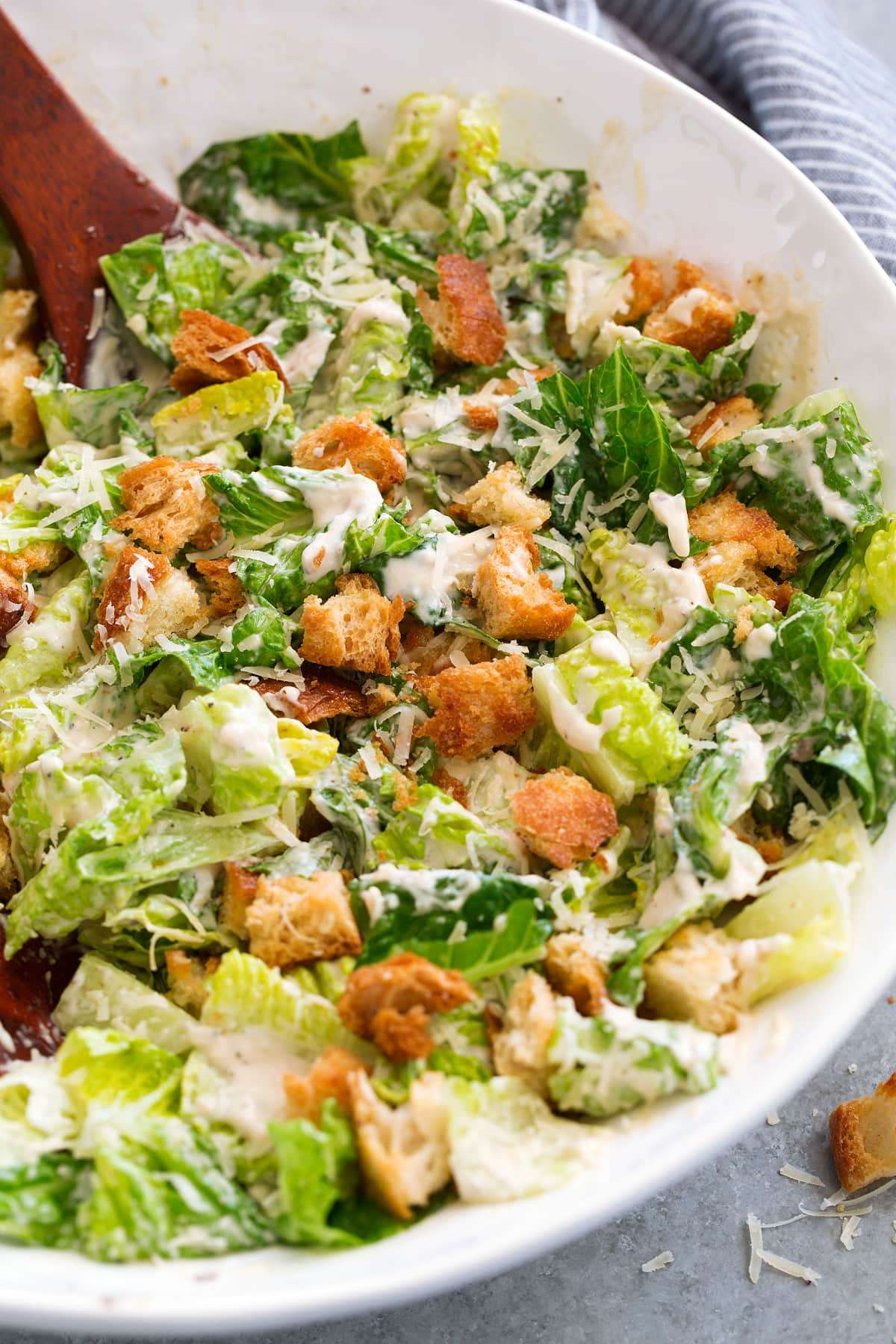 Caesar Salad with Homemade Caesar Salad Dressing