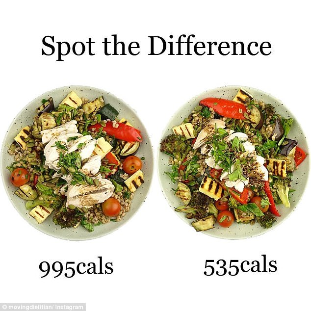 Can you tell which salad has 600 calories and which has 1000?