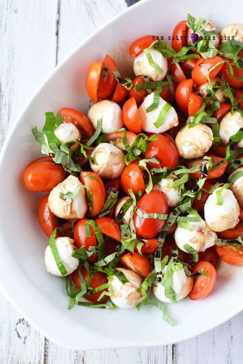 Caprese Salad is an easy recipe with cherry or grape ...