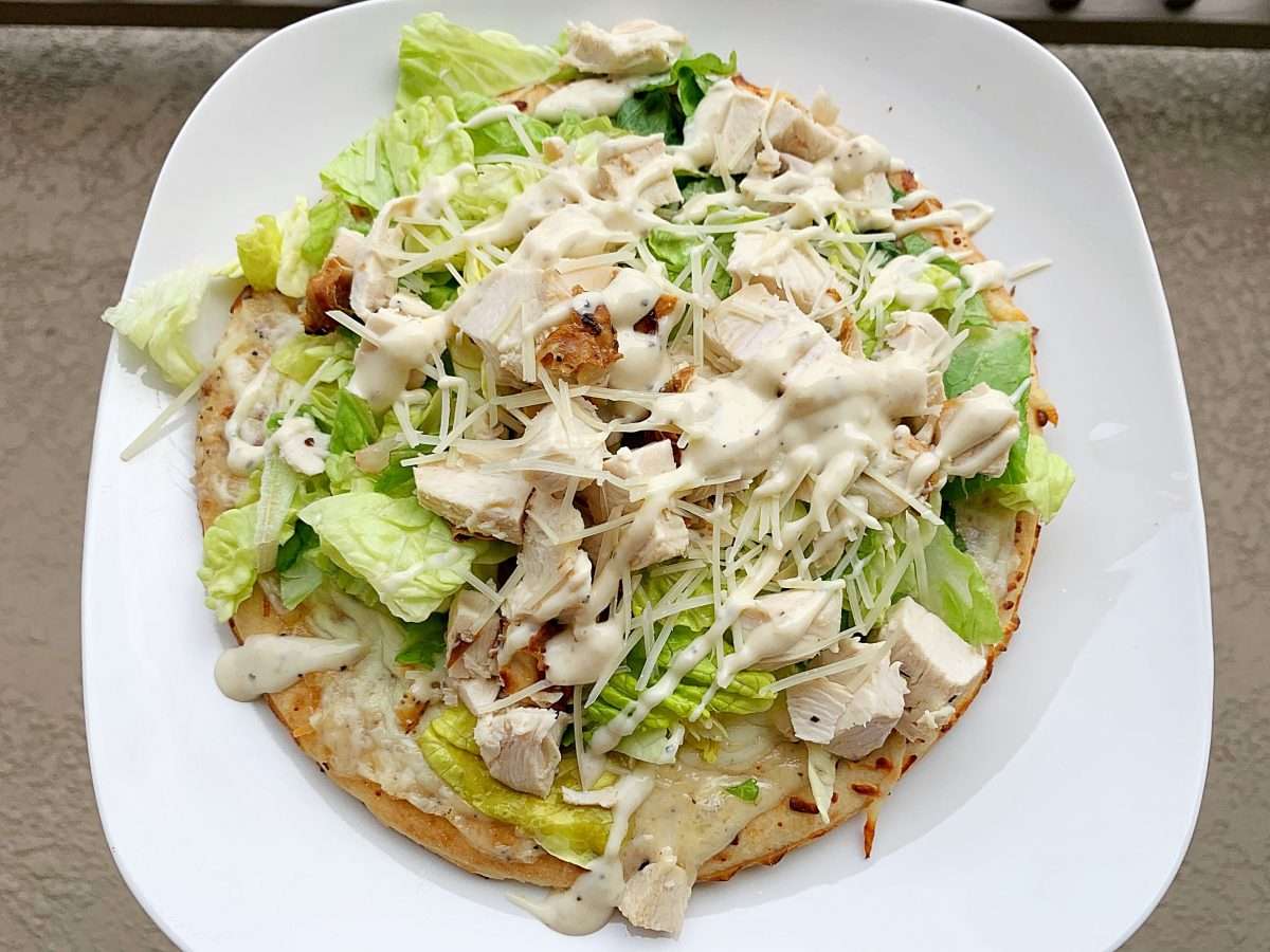Chicken Caesar Salad Pizza