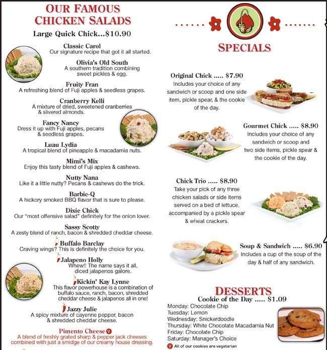 chicken salad chick menu greenville sc