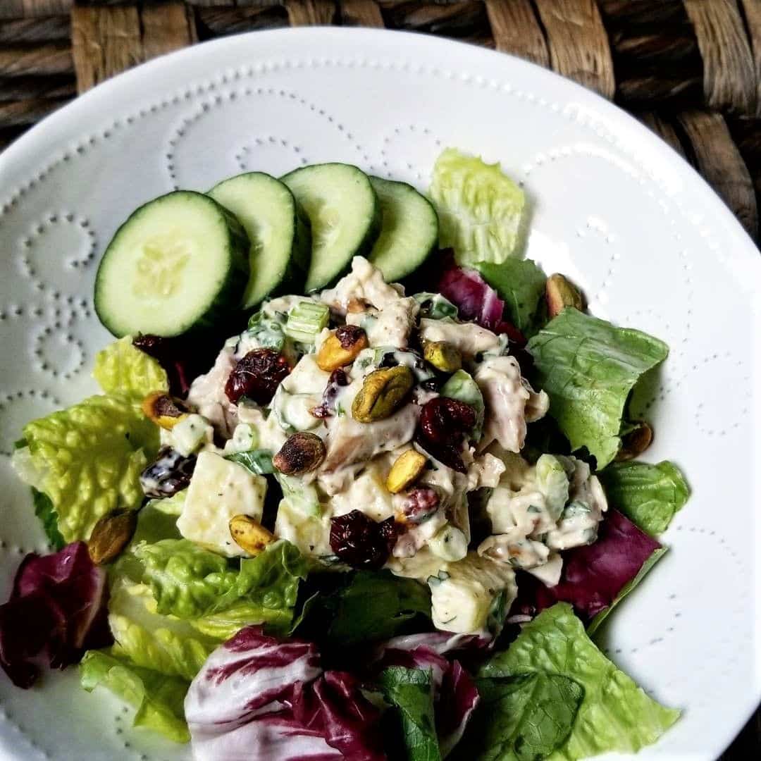 Chicken salad is so easy to put together if you use a pre