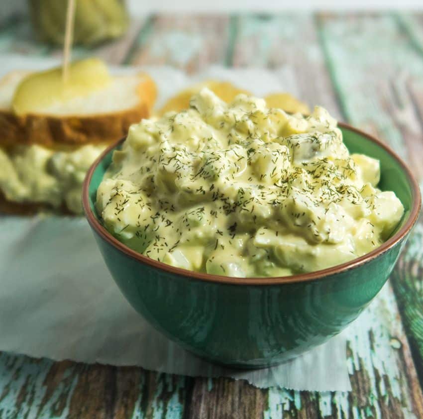 Classic Dill Pickle Egg Salad is creamy, simple to prepare and goes ...