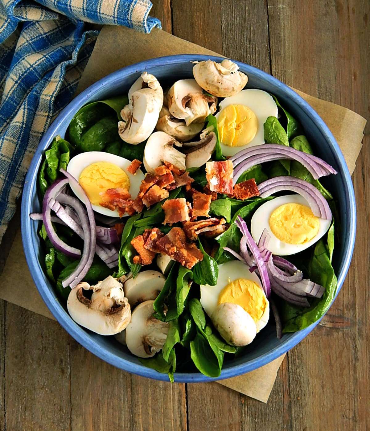 Classic Spinach Salad with Warm Bacon Dressing