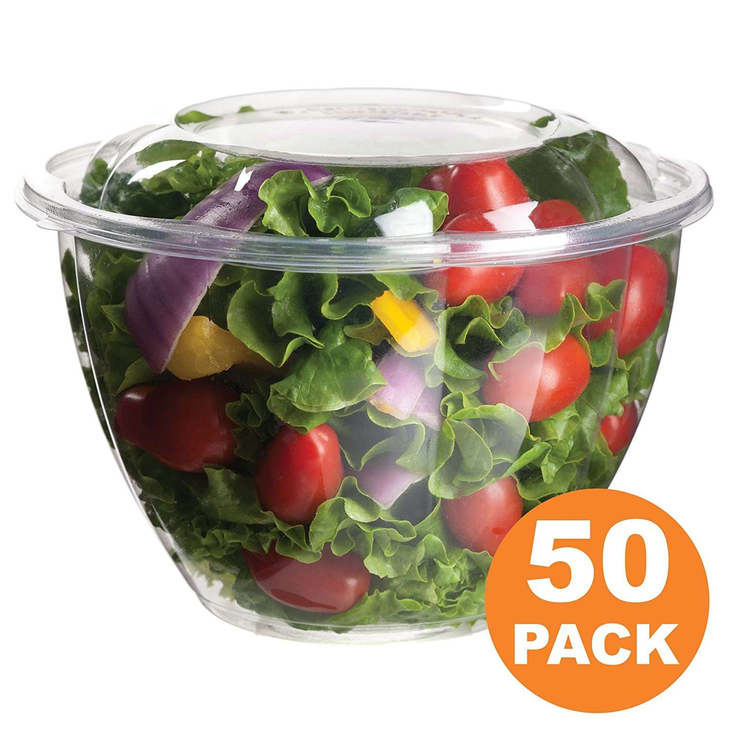 Clear Plastic Bowl With Dome Lids for Salads Fruits ...