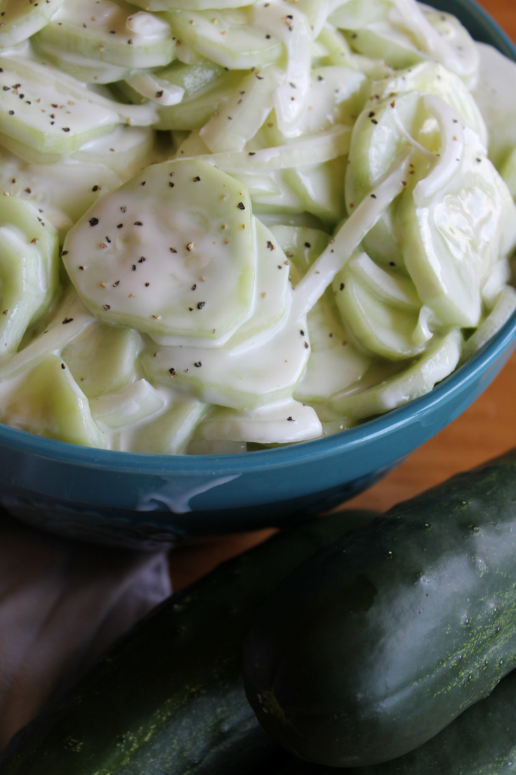 Creamy Cucumber Salad Recipe With Mayo And Sour Cream
