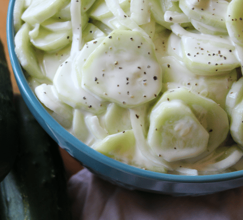 Creamy Cucumber Salad With Mayo And Apple Cider Vinegar