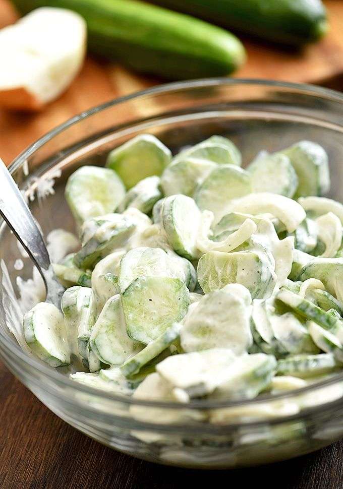 Creamy Cucumber Salad with Tangy Mayo Dressing