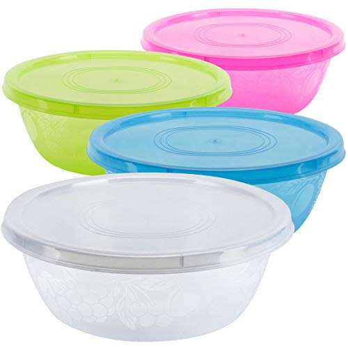 DecorRack Serving Bowl with Lid, Extra Large Pasta, Salad, Snack Bowl ...