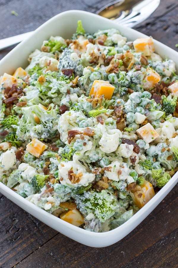 Easy Bacon Ranch Broccoli Salad