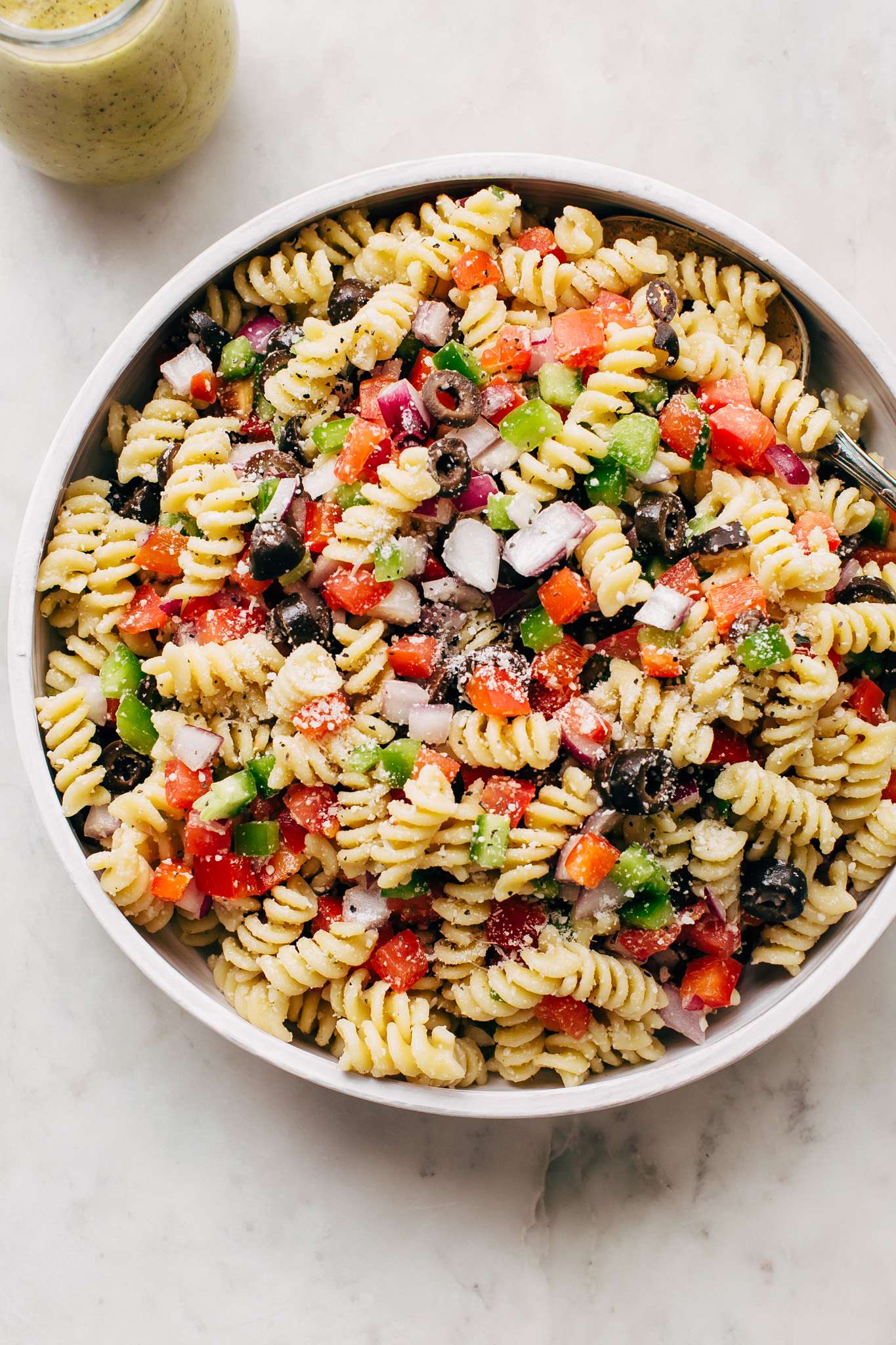 Easy California Pasta Salad with Italian Dressing Recipe ...