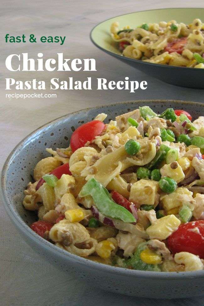 Easy Cold Chicken Pasta Salad Recipe With Mayo