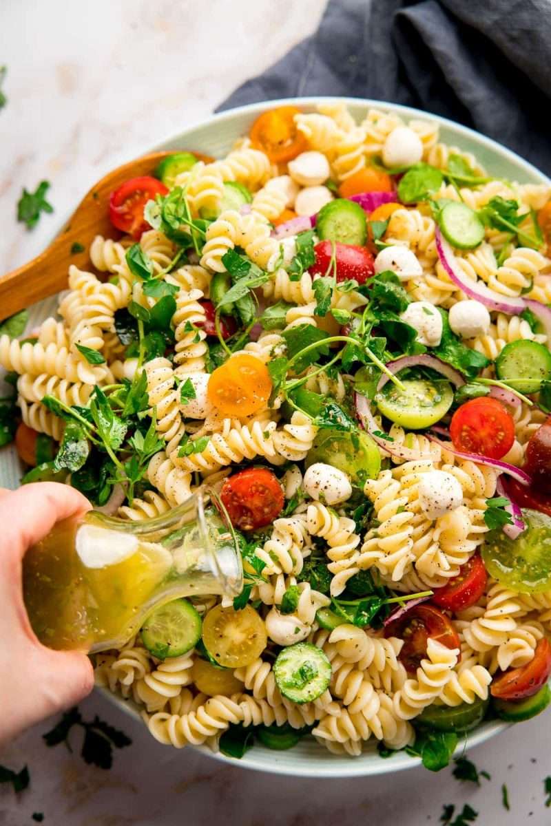 Easy Pasta Salad With The Best Italian Dressing