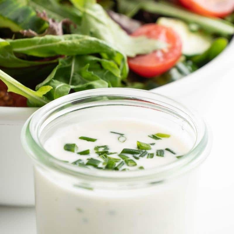 Easy Sugar Free Keto Greek Yogurt Salad Dressing