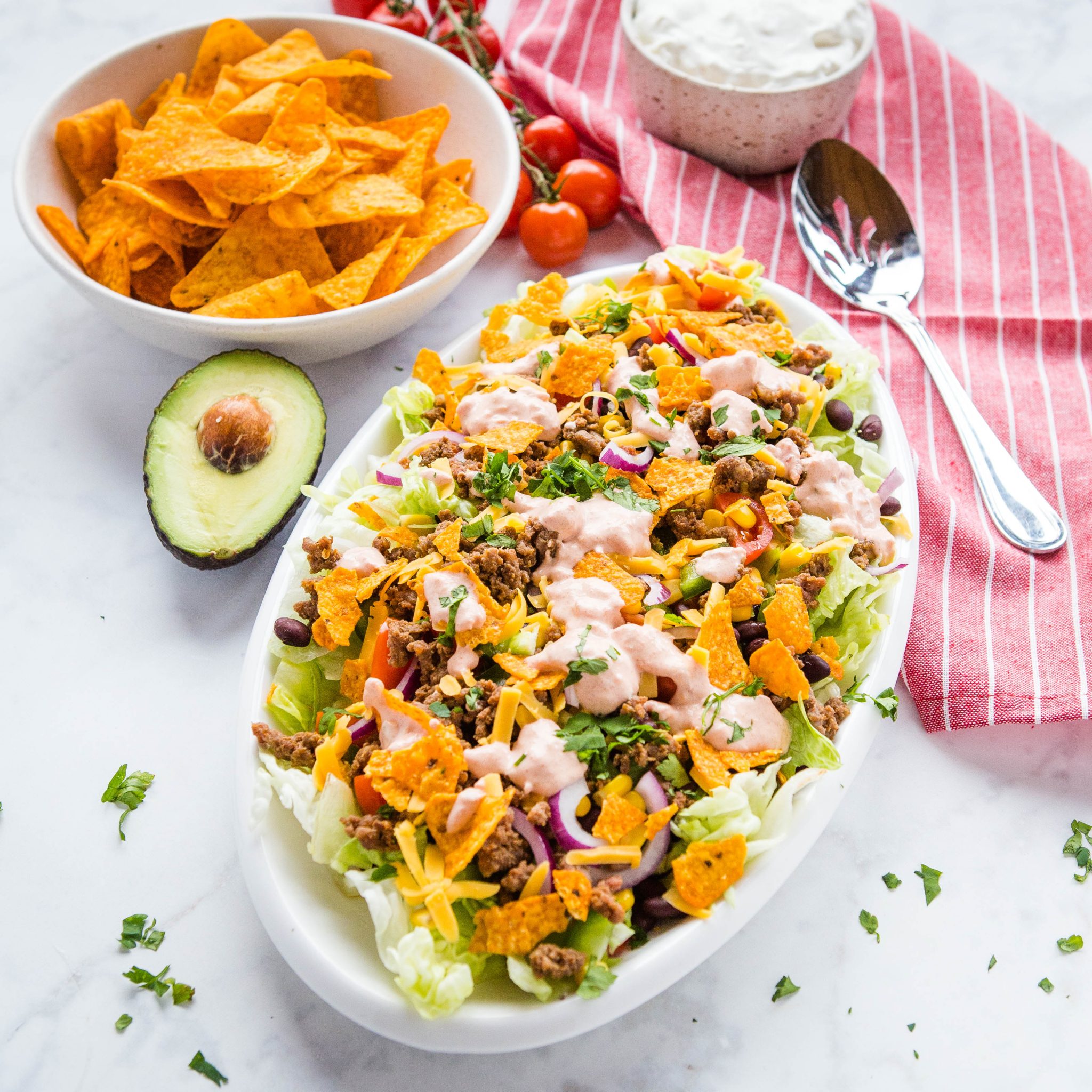 Easy Taco Salad Recipe (with Ground Beef) + Video
