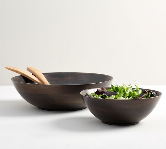Ebony Wood Salad Bowls