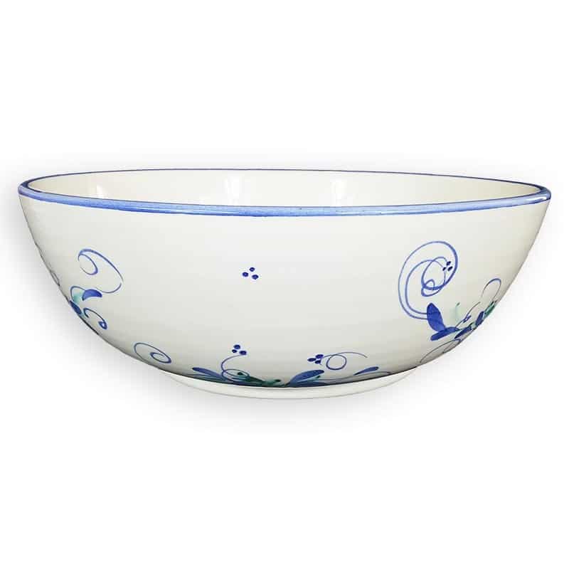 Extra large white ceramic salad or fruit bowl handmade in Provence