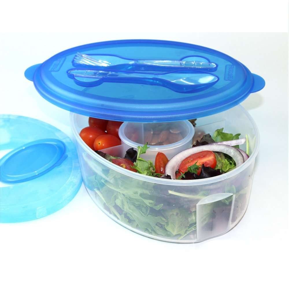 Frigidaire Salad To Go Bowl Food Storage Cold Pack Utensil ...