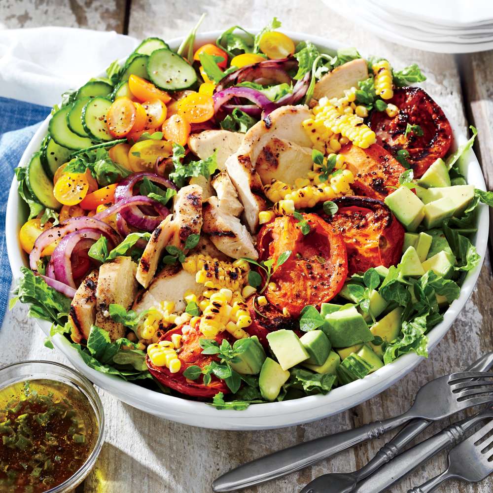 Grilled Chicken and Vegetable Summer Salad Recipe