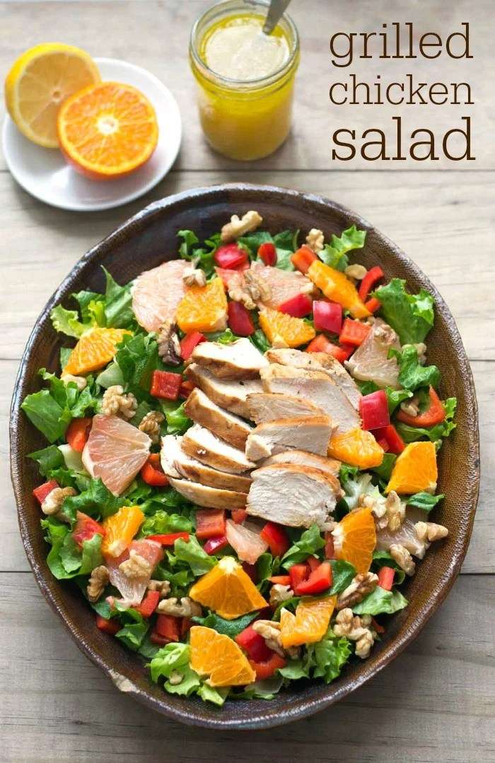 Grilled Chicken Salad Recipe #SundaySupper
