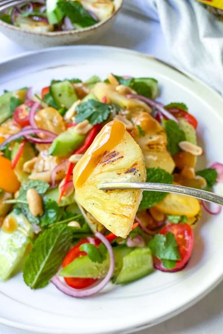 Grilled Pineapple Cucumber Salad
