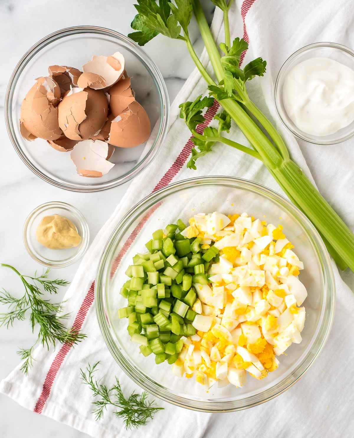 Healthy Egg Salad with Greek Yogurt and Dill