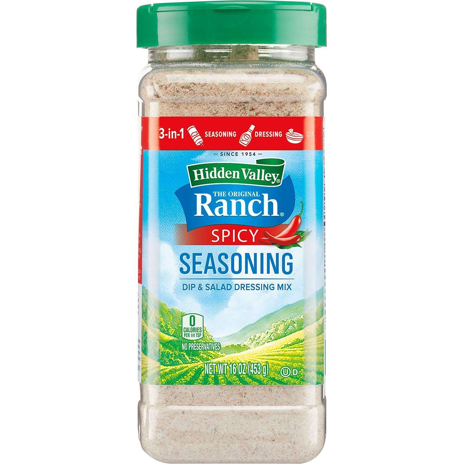 Hidden Valley Spicy Ranch Seasoning, Dip, &  Salad Dressing ...