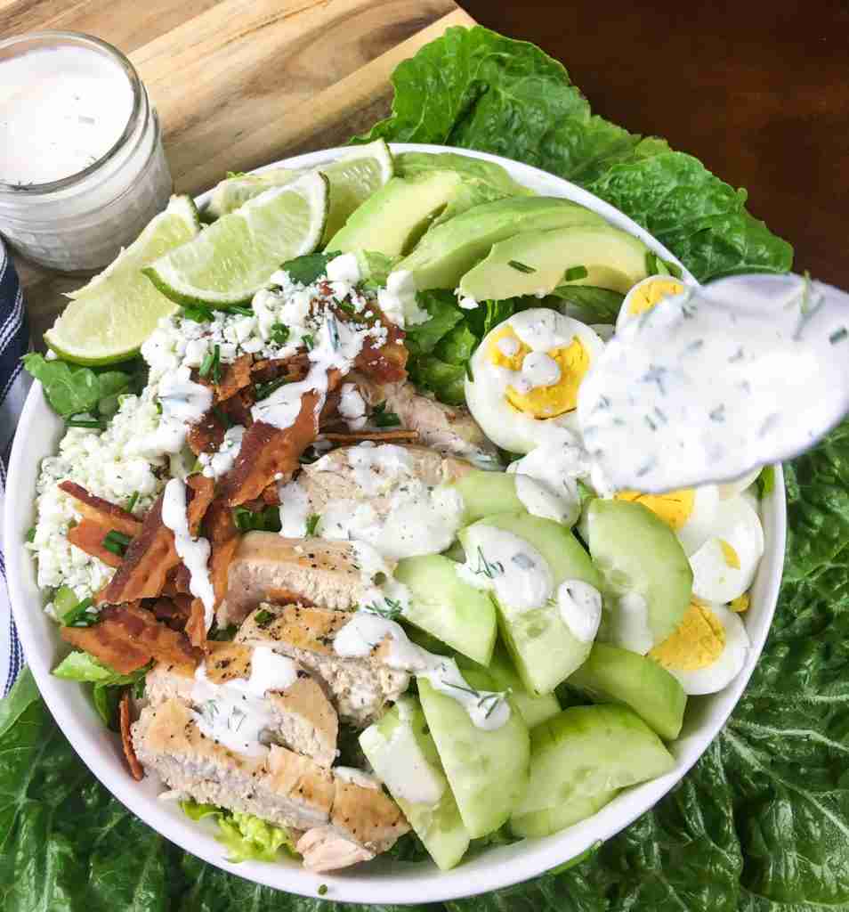 Keto Cobb Salad with Homemade Ranch Dressing