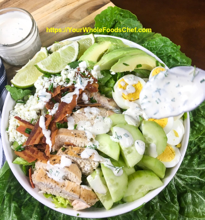 Keto Cobb Salad With Keto Ranch Dressing