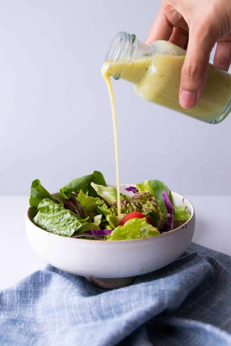 Keto Tahini Mustard Salad Dressing Recipe.