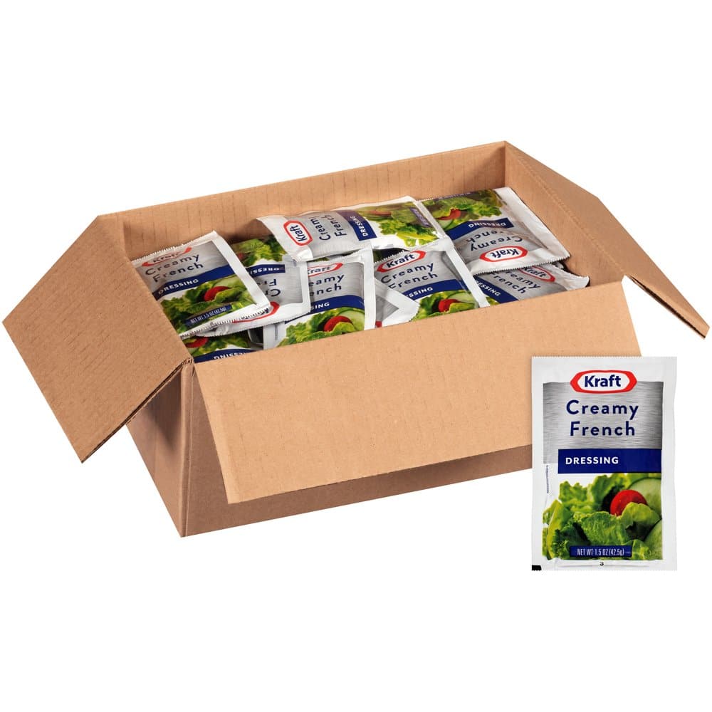 KRAFT Single Serve Creamy French Salad Dressing, 1.5 oz. Packets (Pack ...