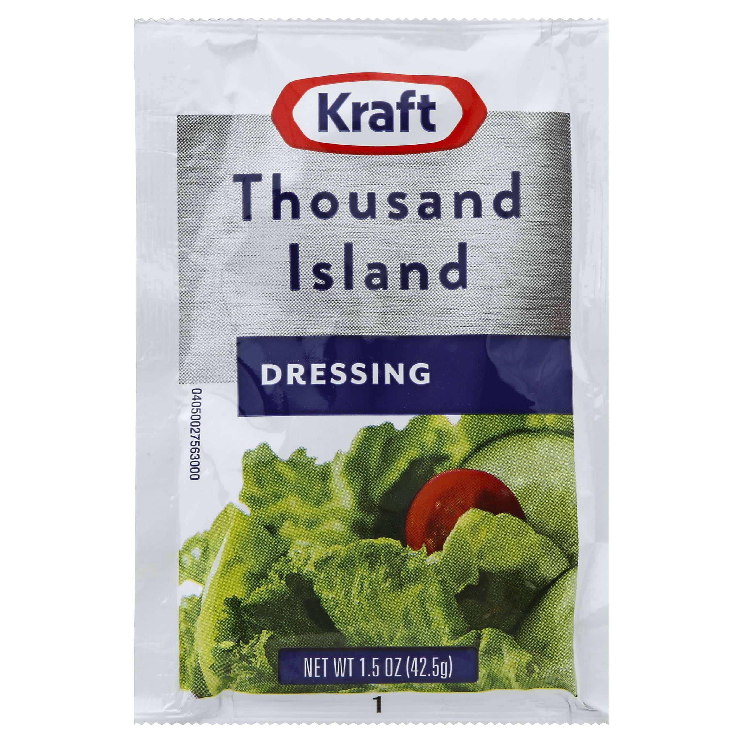 Kraft Thousand Island Salad Dressing (1.5oz Packets, Pack of 60)