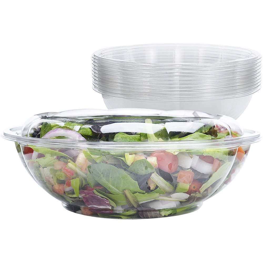 Large Salad Bowls with Lids [10 Pack