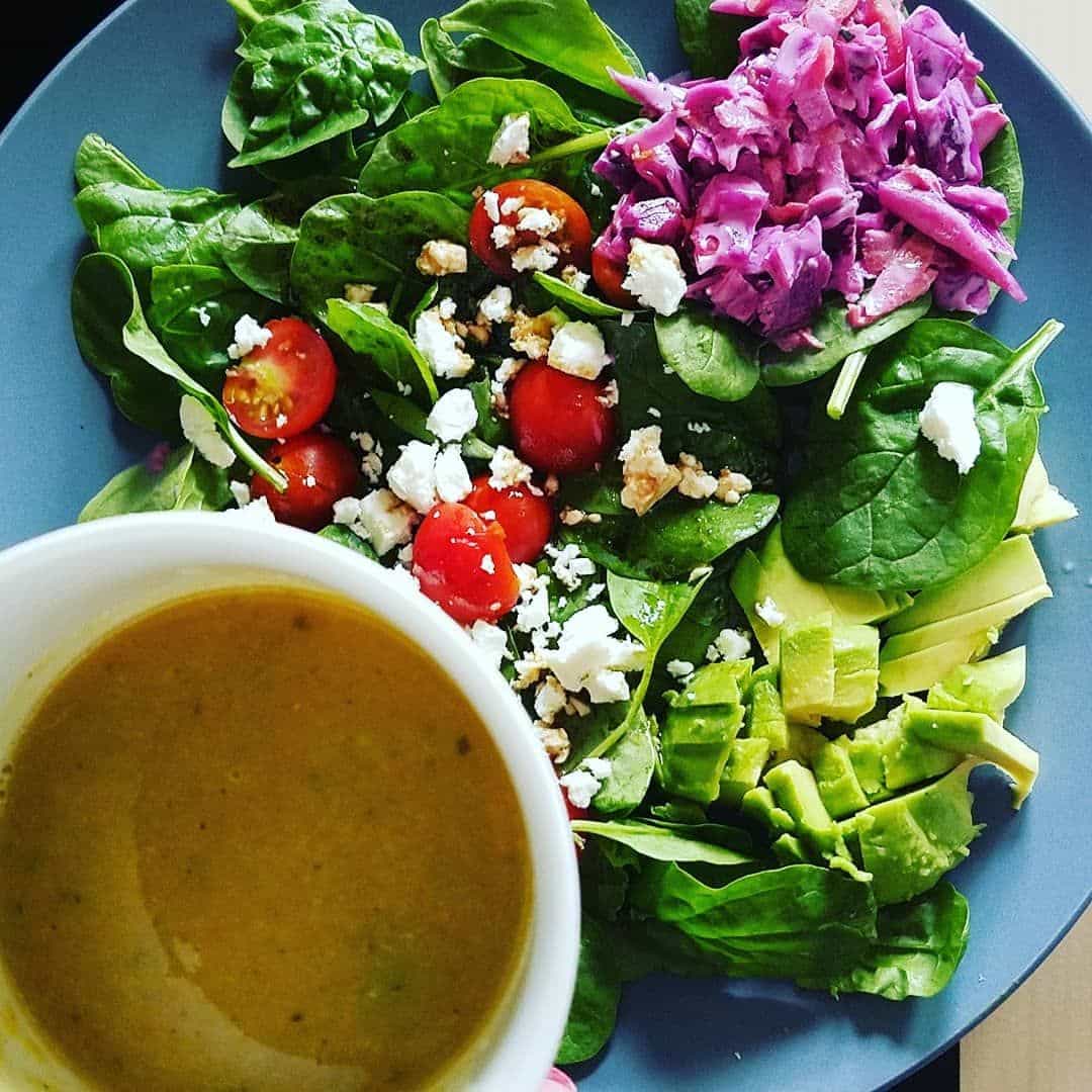 Lentil soup and delicious salad is the name of the game for breakfast ...