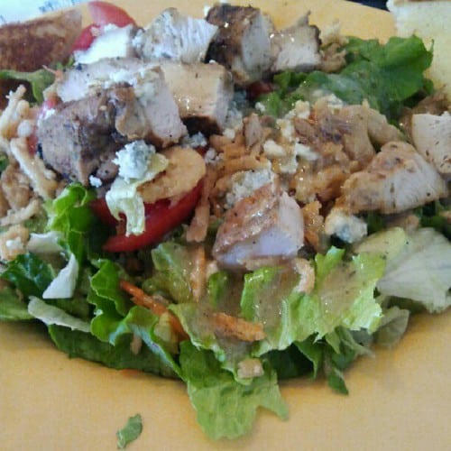 Lunch time...grilled chicken salad .@zaxbys ..