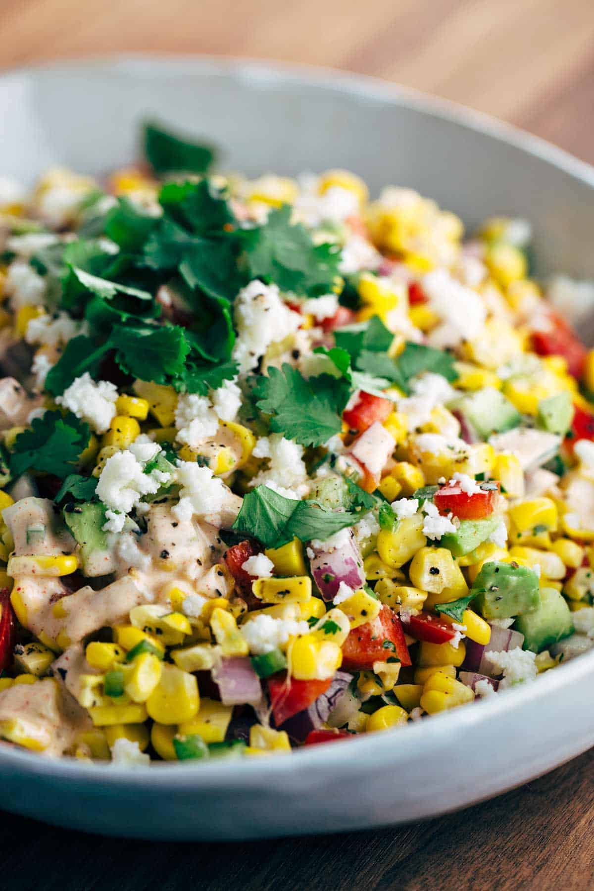 Mexican Street Corn Salad with Chipotle Dressing