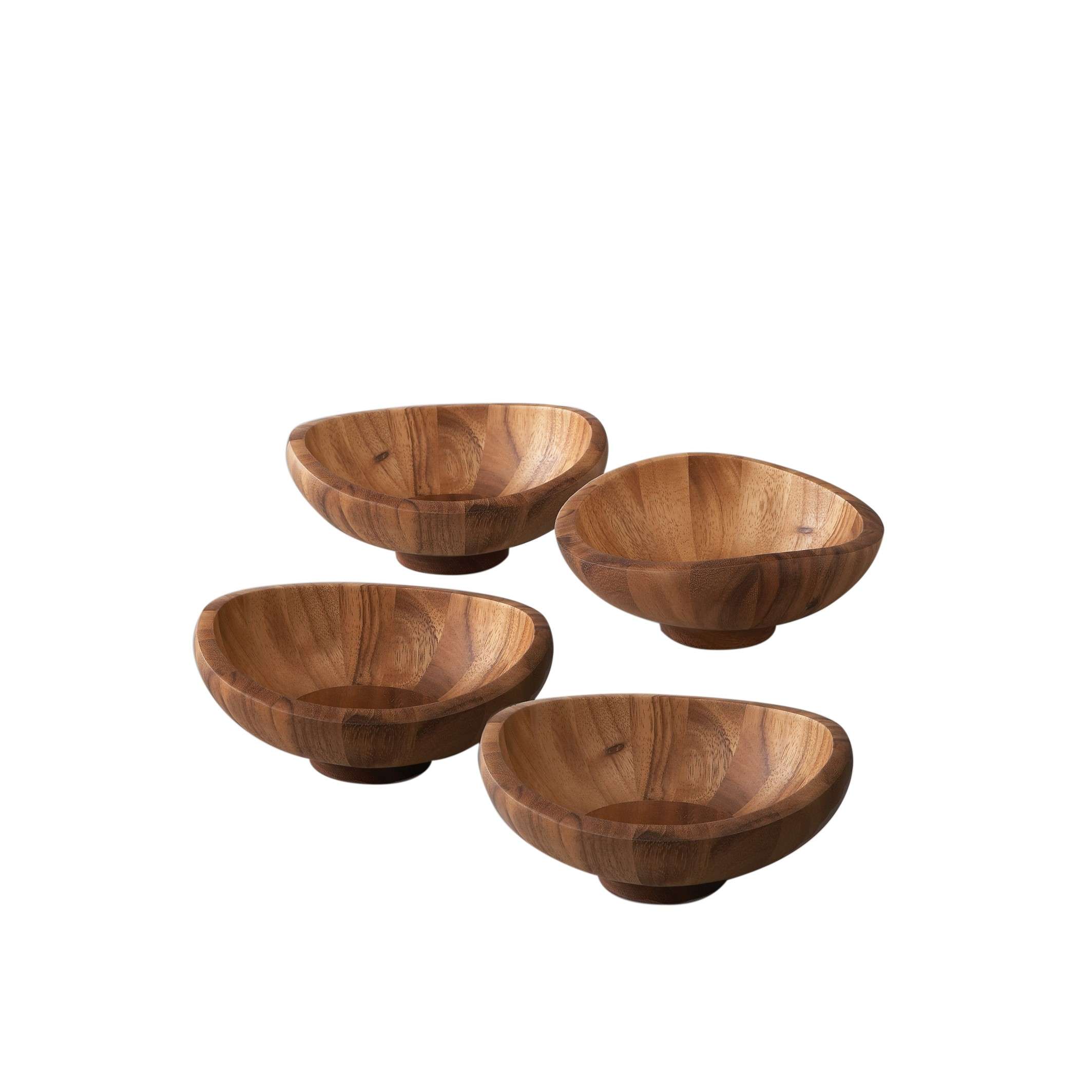 Nambe Butterfly Wood Salad Bowls (Set of 4)