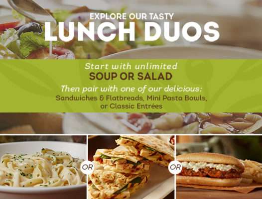 Olive Garden Lunch Duo Starting at $5.94 To