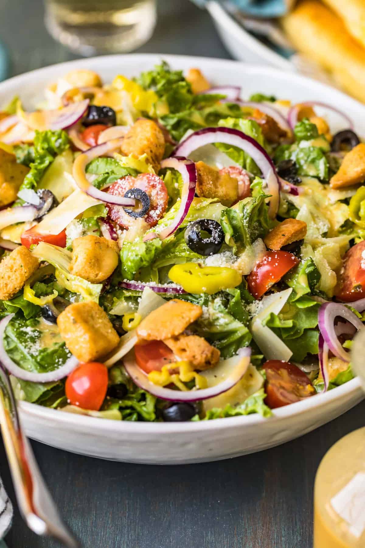 Olive Garden Salad with Copycat Dressing