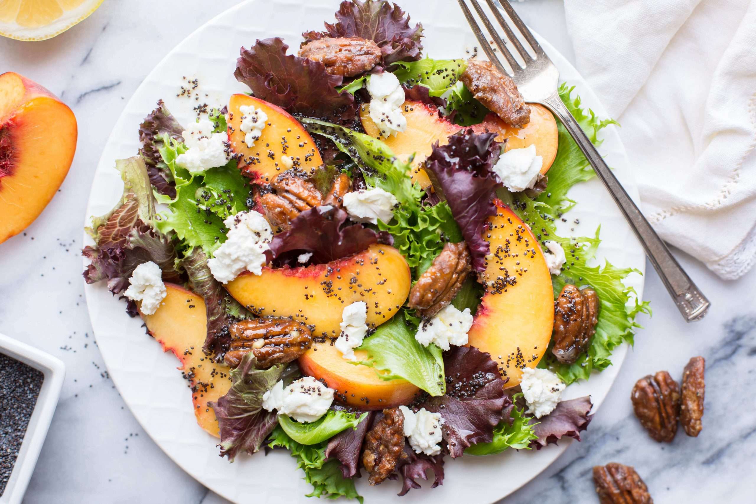 Peach and Goat Cheese Salad