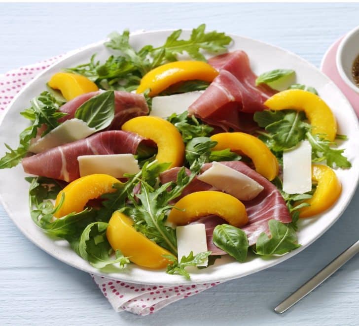 Peach and Parma Ham Salad