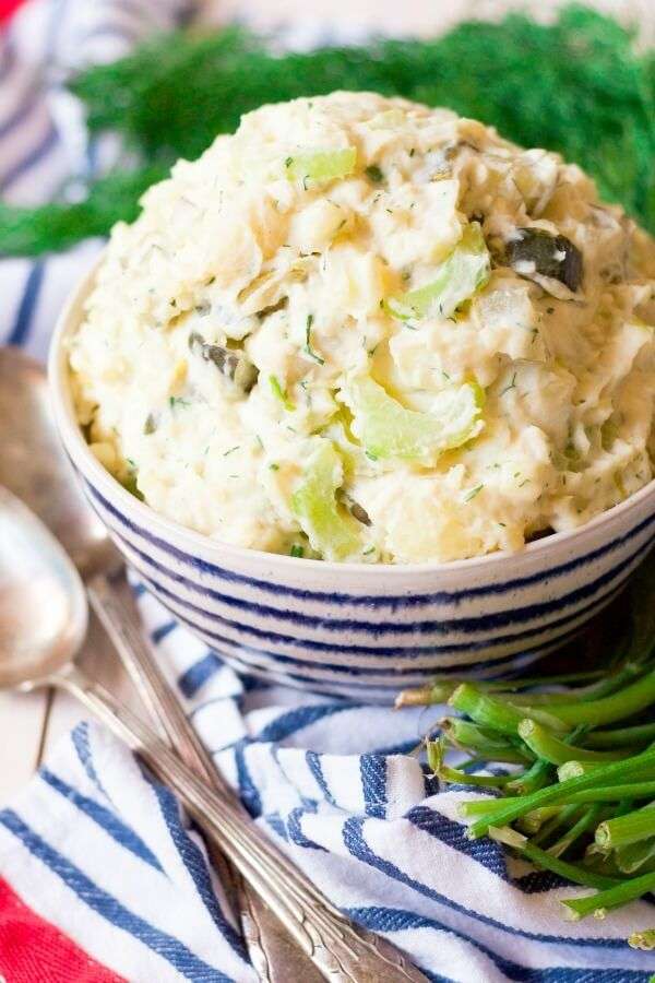 Real Food Homemade Potato Salad {No Mayo}