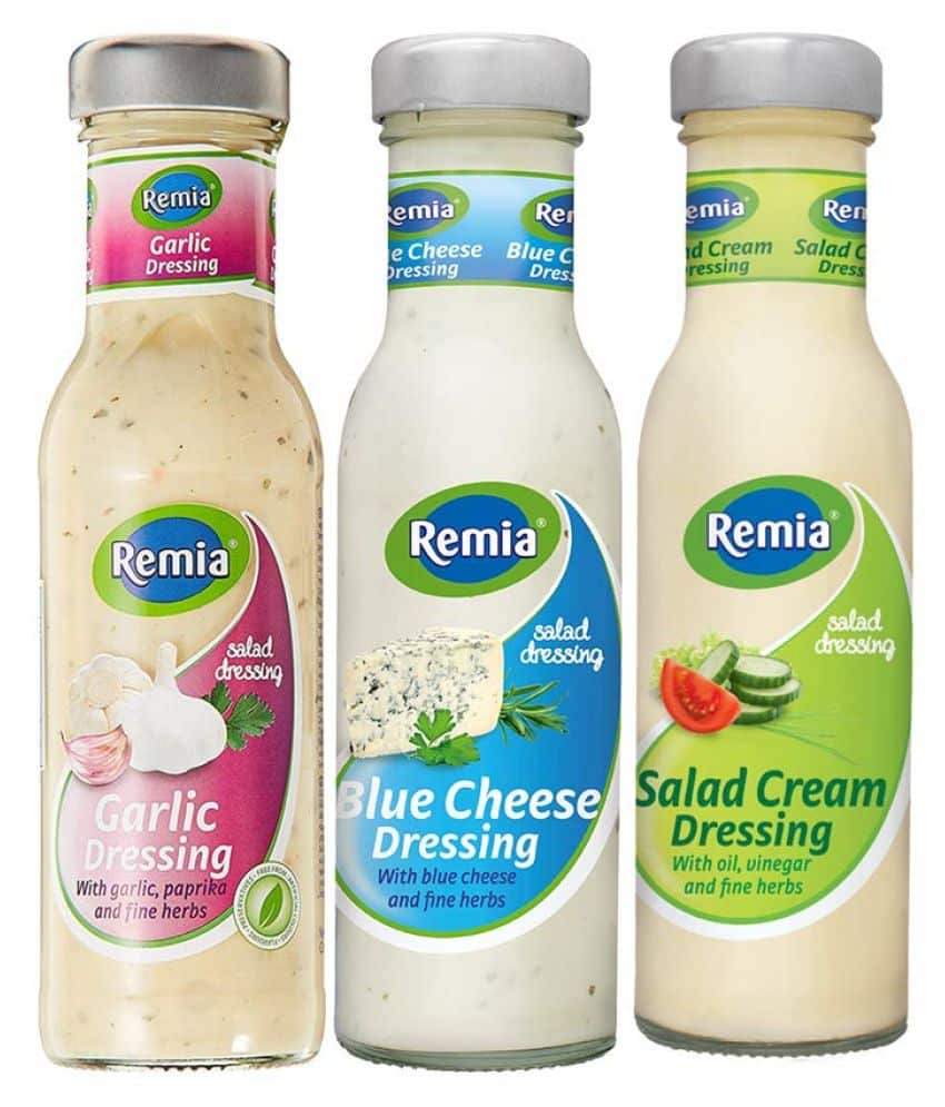 Remia Blue Cheese+Garlic+Salad Cream Dressing 250 g Pack of 3: Buy ...