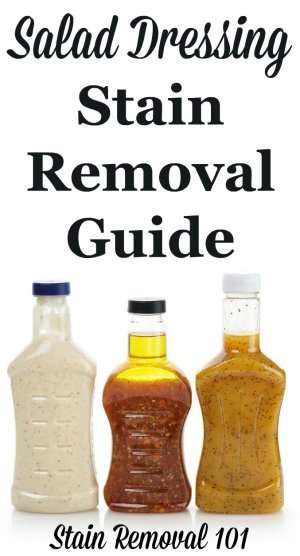 Salad Dressing Stain Removal Guide For Creamy ...